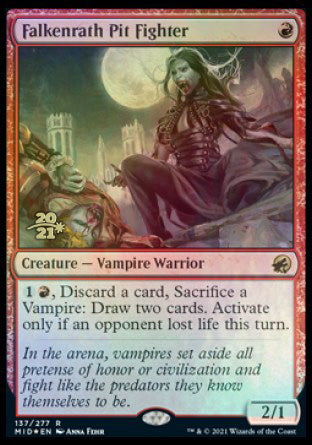 Falkenrath Pit Fighter [Innistrad: Midnight Hunt Prerelease Promos] | Good Games North