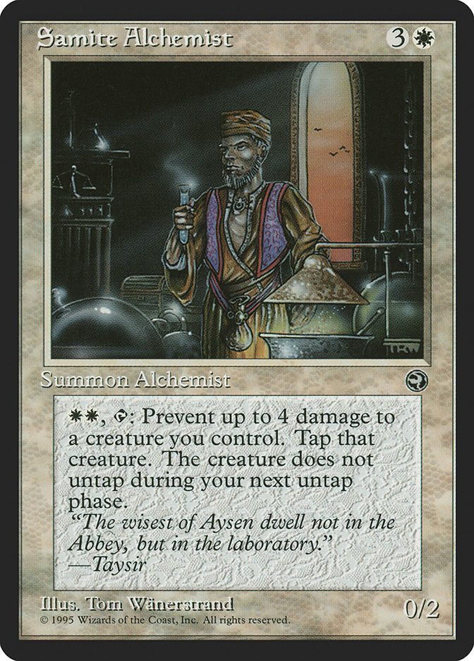 Samite Alchemist (Taysir Flavor Text) [Homelands] | Good Games North