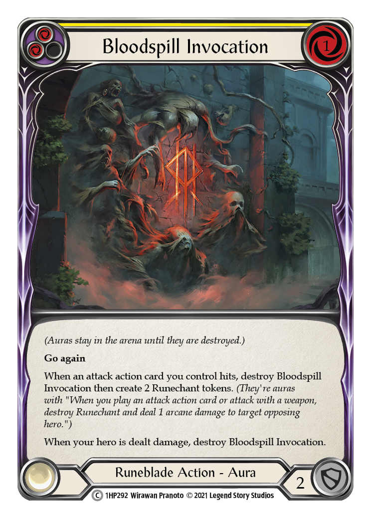 Bloodspill Invocation (Yellow) [1HP292] | Good Games North