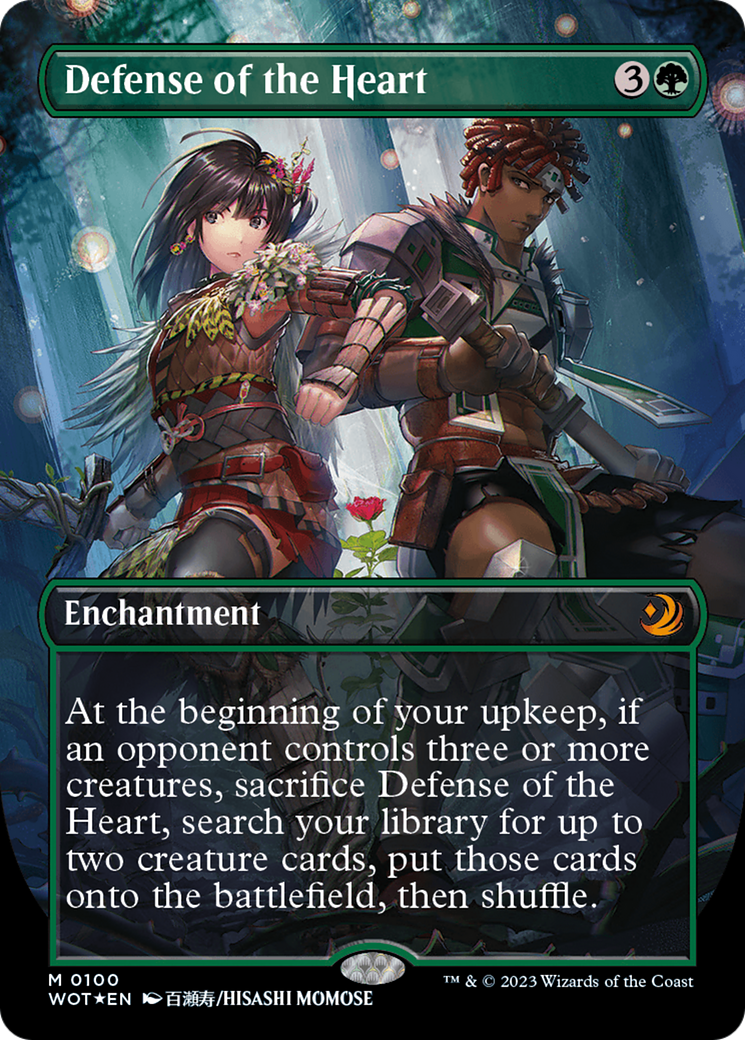 Defense of the Heart (Anime Borderless) (Confetti Foil) [Wilds of Eldraine: Enchanting Tales] | Good Games North