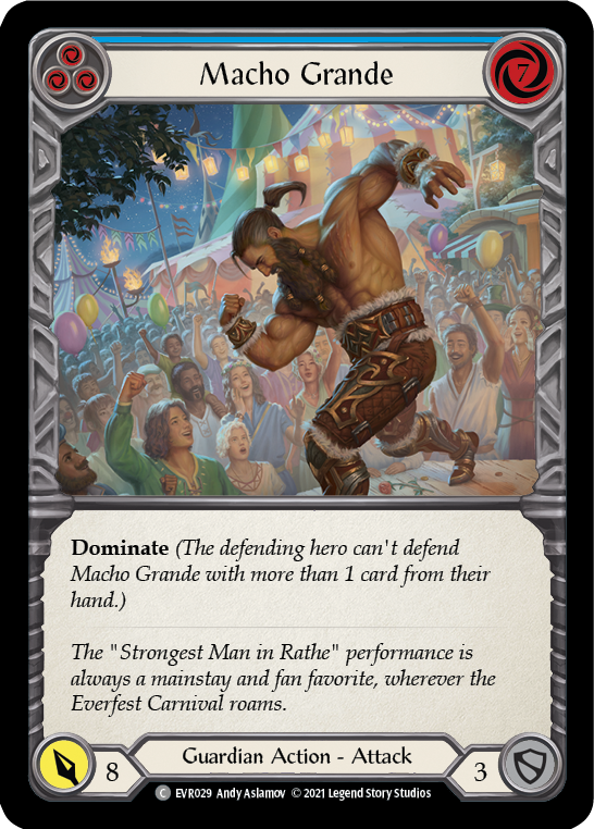 Macho Grande (Blue) [EVR029] (Everfest)  1st Edition Rainbow Foil | Good Games North