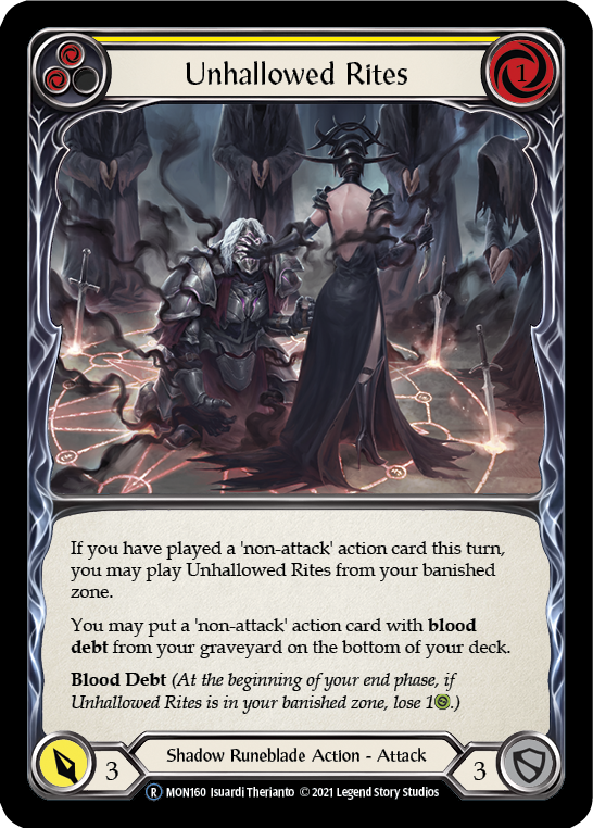 Unhallowed Rites (Yellow) [U-MON160] Unlimited Normal | Good Games North