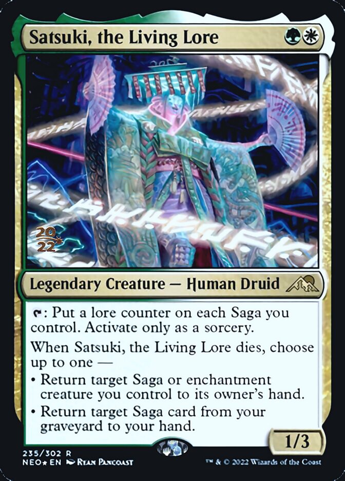 Satsuki, the Living Lore [Kamigawa: Neon Dynasty Prerelease Promos] | Good Games North