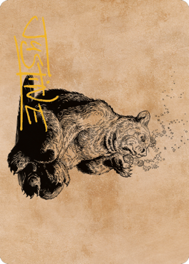Wilson, Refined Grizzly Art Card (Gold-Stamped Signature) [Commander Legends: Battle for Baldur's Gate Art Series] | Good Games North