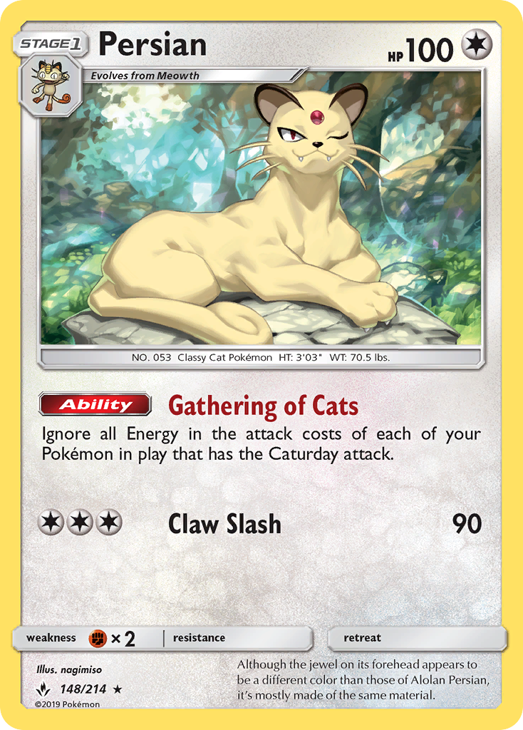 Persian (148/214) [Sun & Moon: Unbroken Bonds] | Good Games North
