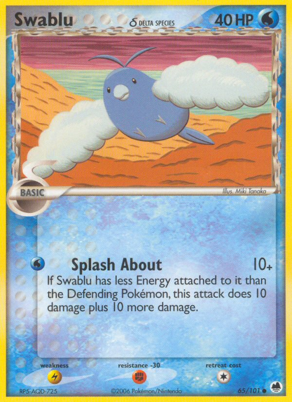 Swablu (65/101) (Delta Species) [EX: Dragon Frontiers] | Good Games North