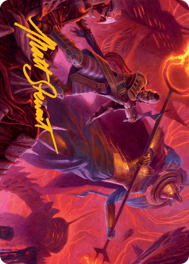 Djeru and Hazoret Art Card (Gold-Stamped Signature) [March of the Machine Art Series] | Good Games North