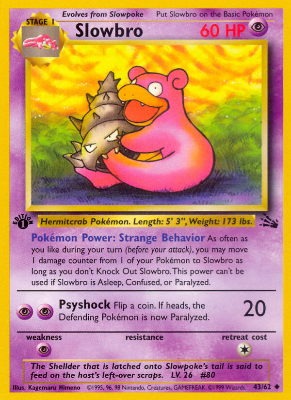 Slowbro (43/62) [Fossil 1st Edition] | Good Games North