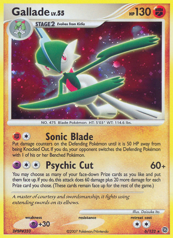 Gallade (6/132) [Diamond & Pearl: Secret Wonders] | Good Games North