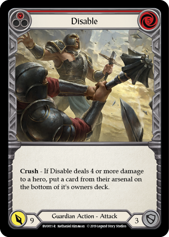 Disable (Red) [BVO011-R] 1st Edition Normal | Good Games North