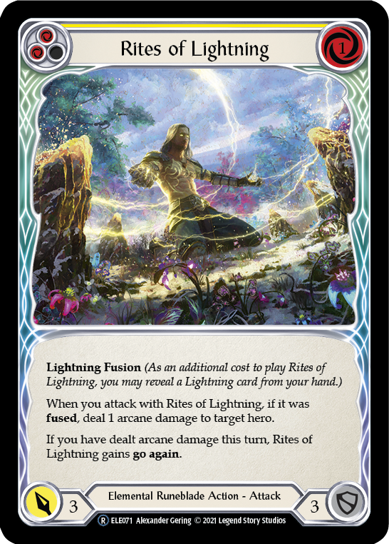 Rites of Lightning (Yellow) [U-ELE071] Unlimited Rainbow Foil | Good Games North
