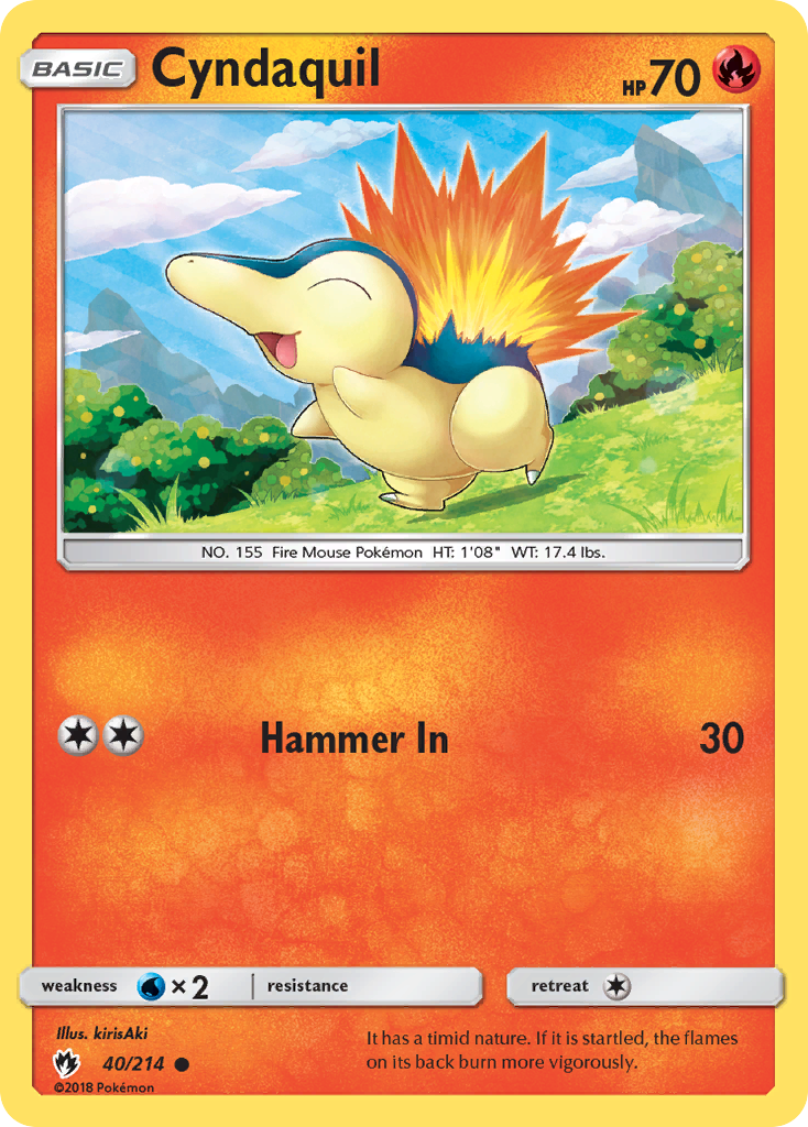 Cyndaquil (40/214) [Sun & Moon: Lost Thunder] | Good Games North