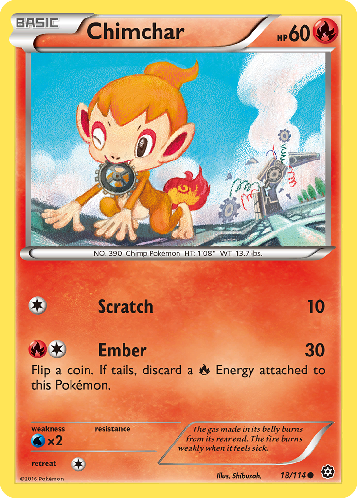 Chimchar (18/114) [XY: Steam Siege] | Good Games North