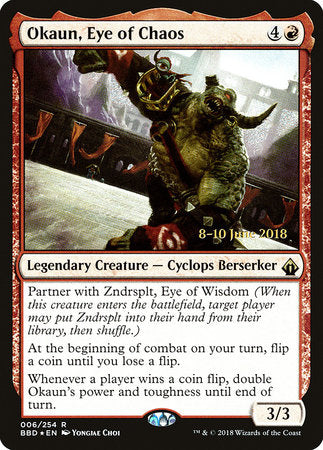 Okaun, Eye of Chaos [Battlebond Promos] | Good Games North