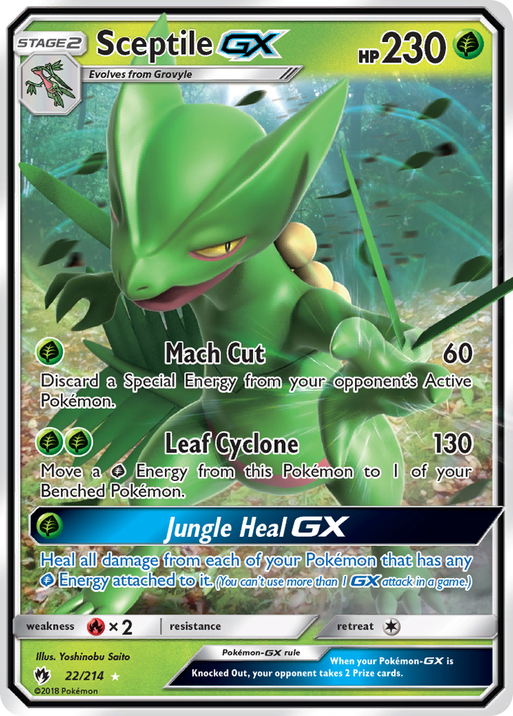 Sceptile GX (22/214) [Sun & Moon: Lost Thunder] | Good Games North