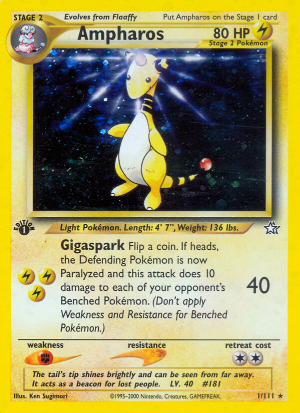 Ampharos (1/111) [Neo Genesis 1st Edition] | Good Games North