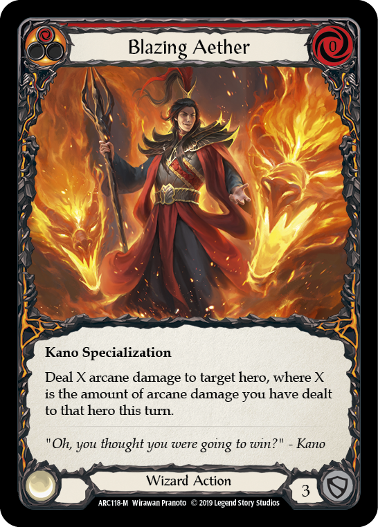 Blazing Aether [ARC118-M] 1st Edition Rainbow Foil | Good Games North
