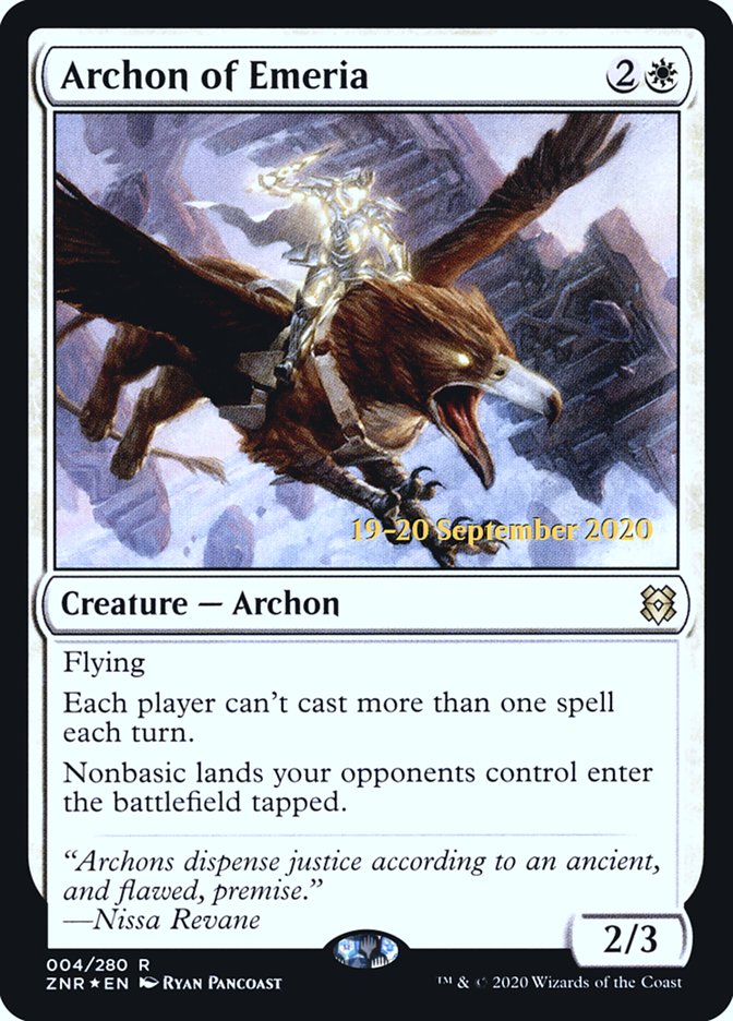 Archon of Emeria  [Zendikar Rising Prerelease Promos] | Good Games North