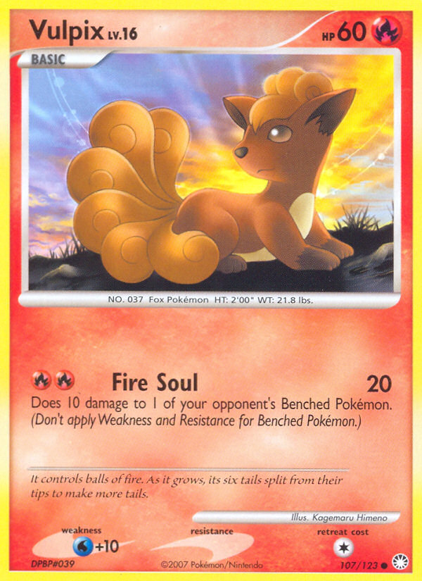 Vulpix (107/123) [Diamond & Pearl: Mysterious Treasures] | Good Games North