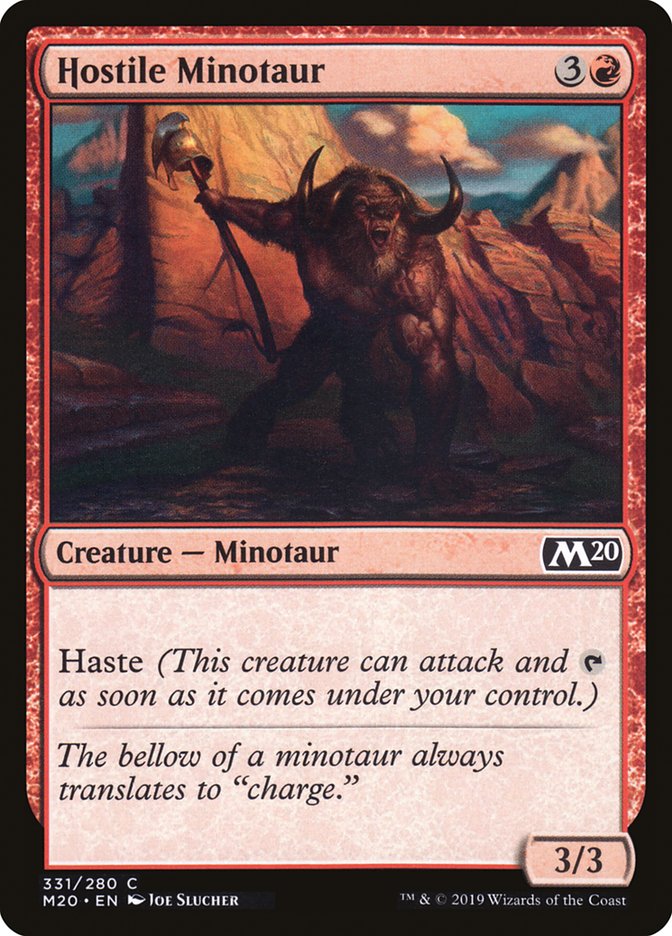 Hostile Minotaur [Core Set 2020] | Good Games North