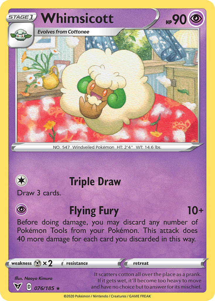 Whimsicott (076/185) [Sword & Shield: Vivid Voltage] | Good Games North