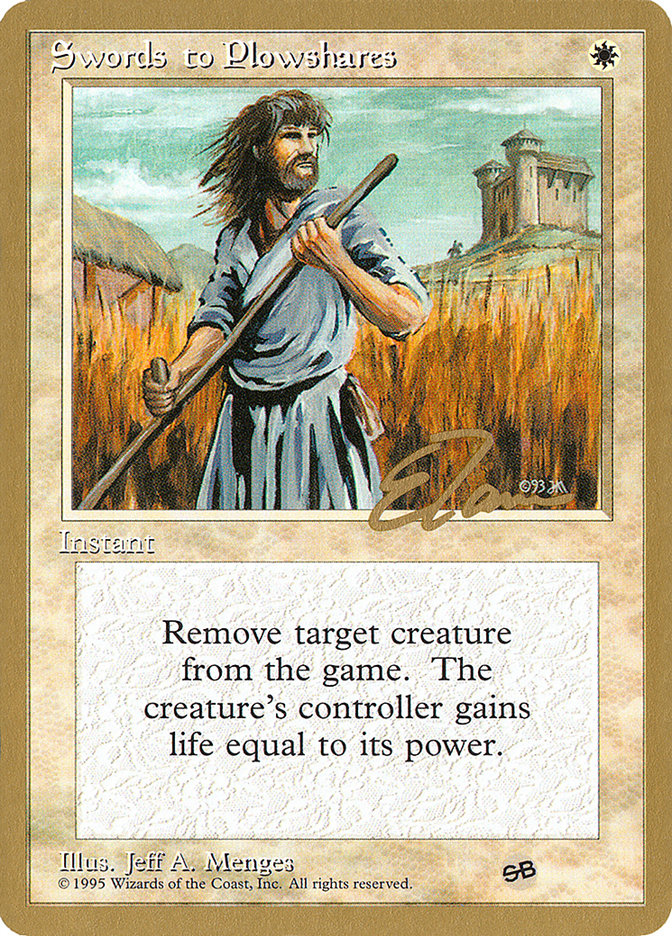 Swords to Plowshares (Eric Tam) (SB) [Pro Tour Collector Set] | Good Games North