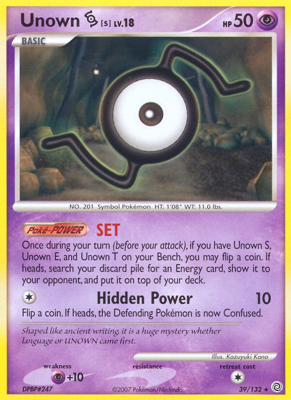 Unown S (39/132) [Diamond & Pearl: Secret Wonders] | Good Games North