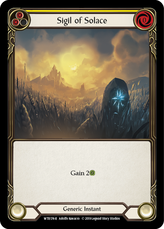 Sigil of Solace (Yellow) [WTR174-R] Alpha Print Rainbow Foil | Good Games North