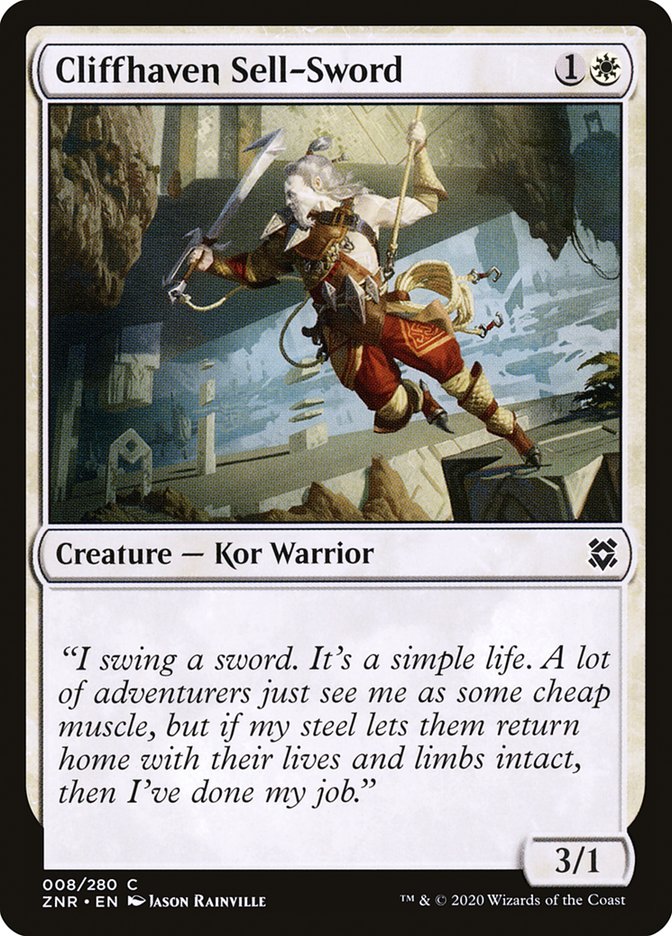 Cliffhaven Sell-Sword [Zendikar Rising] | Good Games North