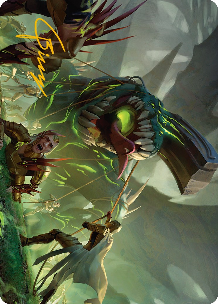 Noxious Assault Art Card (Gold-Stamped Signature) [Phyrexia: All Will Be One Art Series] | Good Games North