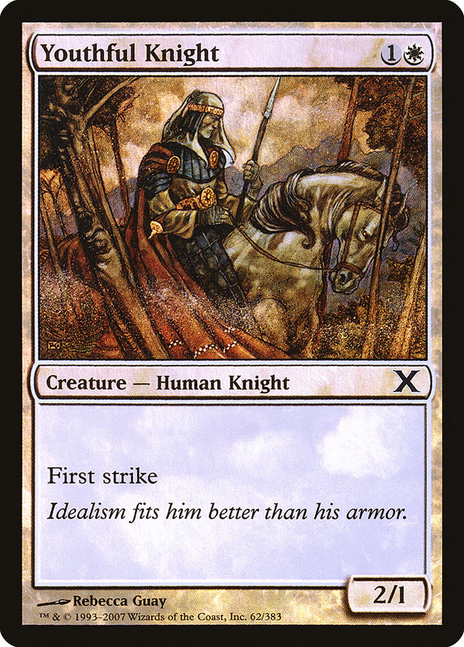 Youthful Knight (Premium Foil) [Tenth Edition] | Good Games North