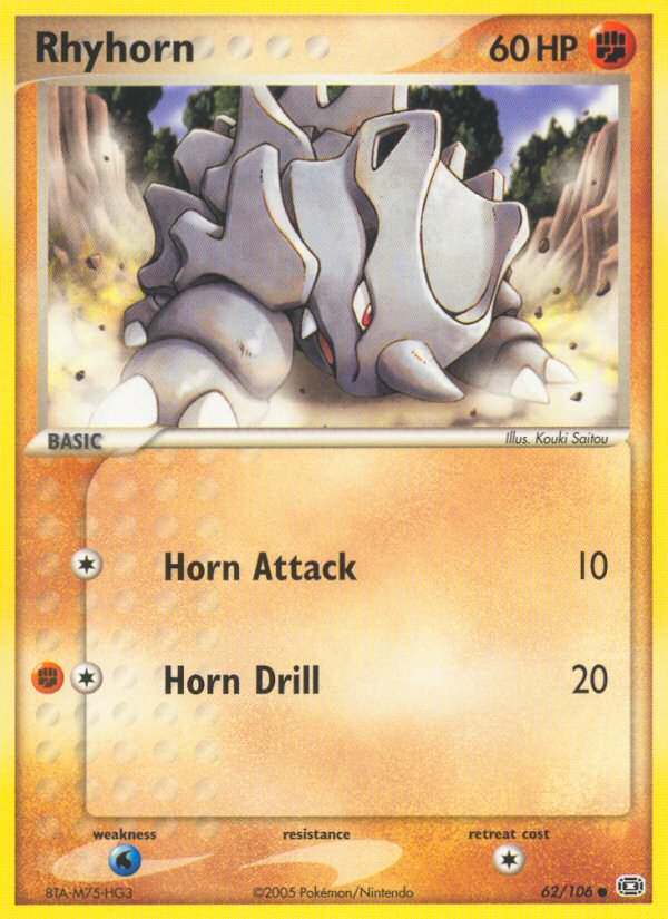 Rhyhorn (62/106) [EX: Emerald] | Good Games North