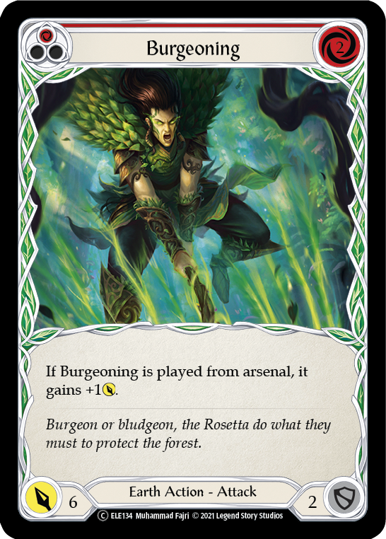 Burgeoning (Red) [U-ELE134] Unlimited Rainbow Foil | Good Games North