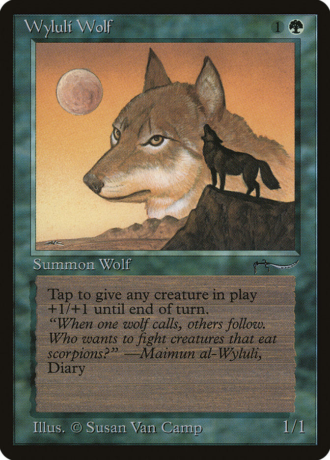 Wyluli Wolf (Dark Mana Cost) [Arabian Nights] | Good Games North