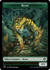 Poison Counter // Beast Double-Sided Token [Phyrexia: All Will Be One Commander Tokens] | Good Games North