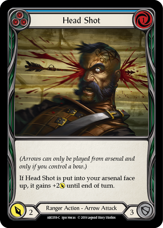 Head Shot (Blue) [ARC059-C] 1st Edition Normal | Good Games North