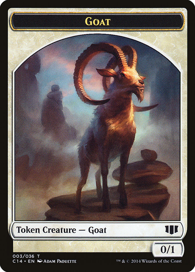 Goblin // Goat Double-sided Token [Commander 2014 Tokens] | Good Games North