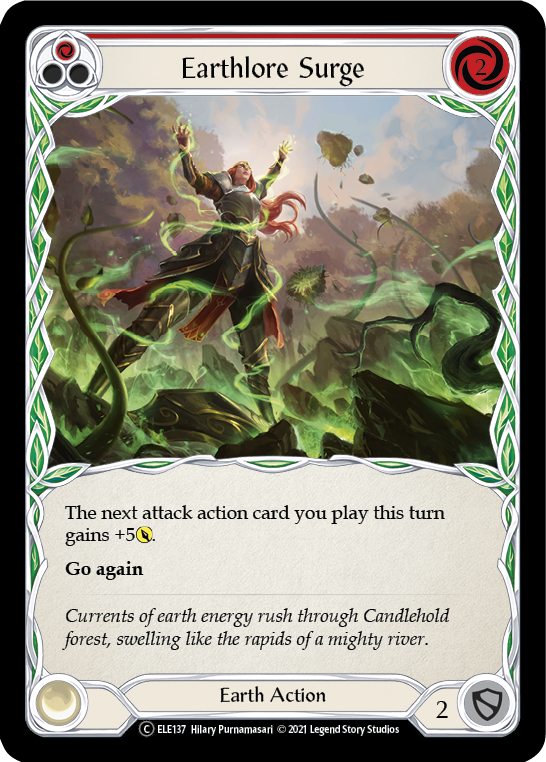 Earthlore Surge (Red) [U-ELE137] Unlimited Rainbow Foil | Good Games North
