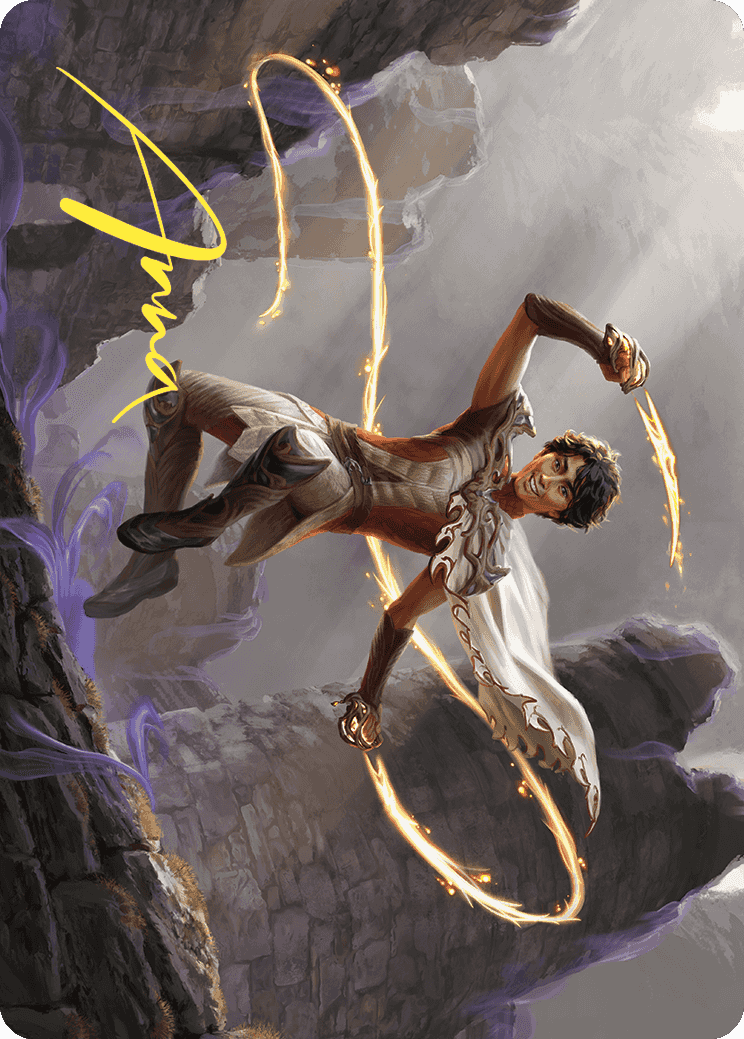 Kellan, the Fae-Blooded Art Card (Gold-Stamped Signature) [Wilds of Eldraine Art Series] | Good Games North
