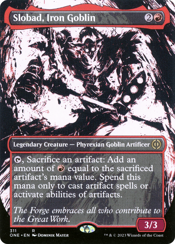 Slobad, Iron Goblin (Borderless Ichor) [Phyrexia: All Will Be One] | Good Games North