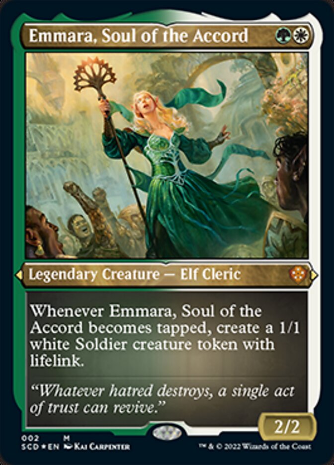 Emmara, Soul of the Accord (Foil Etched) [Starter Commander Decks] | Good Games North