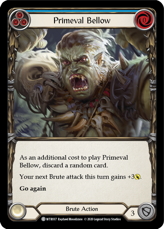 Primeval Bellow (Blue) [U-WTR037] (Welcome to Rathe Unlimited)  Unlimited Rainbow Foil | Good Games North