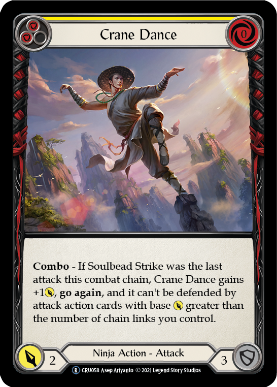 Crane Dance (Yellow) [U-CRU058-RF] Unlimited Rainbow Foil | Good Games North