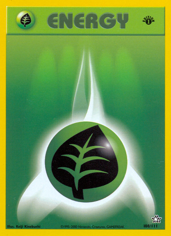Grass Energy (108/111) [Neo Genesis 1st Edition] | Good Games North