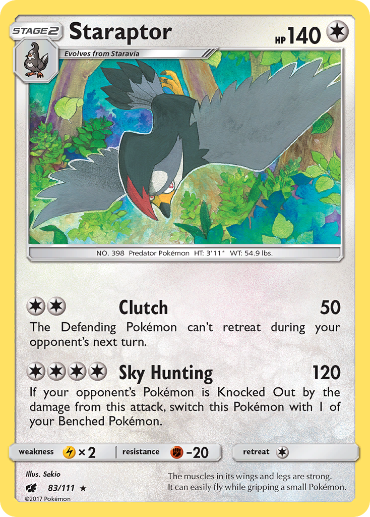 Staraptor (83/111) [Sun & Moon: Crimson Invasion] | Good Games North