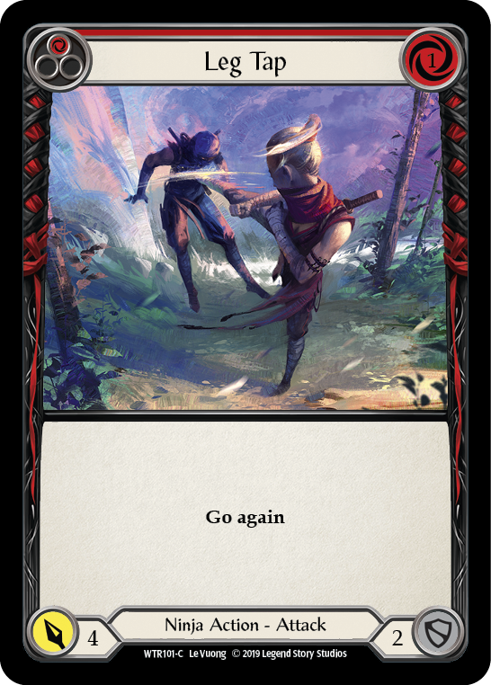 Leg Tap (Red) [WTR101-C] Alpha Print Rainbow Foil | Good Games North
