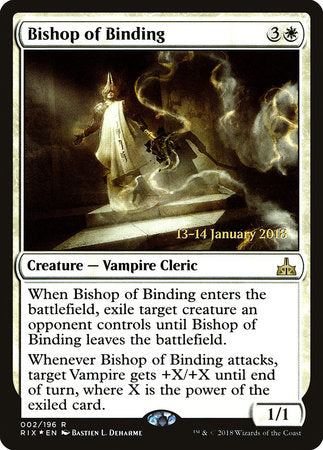 Bishop of Binding [Rivals of Ixalan Promos] | Good Games North