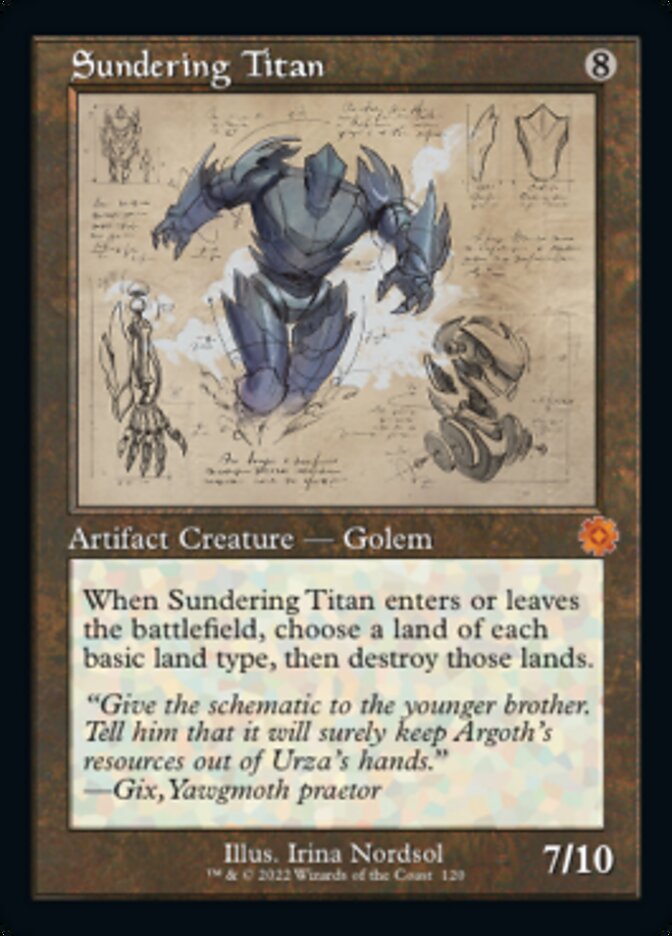 Sundering Titan (Retro Schematic) [The Brothers' War Retro Artifacts] | Good Games North