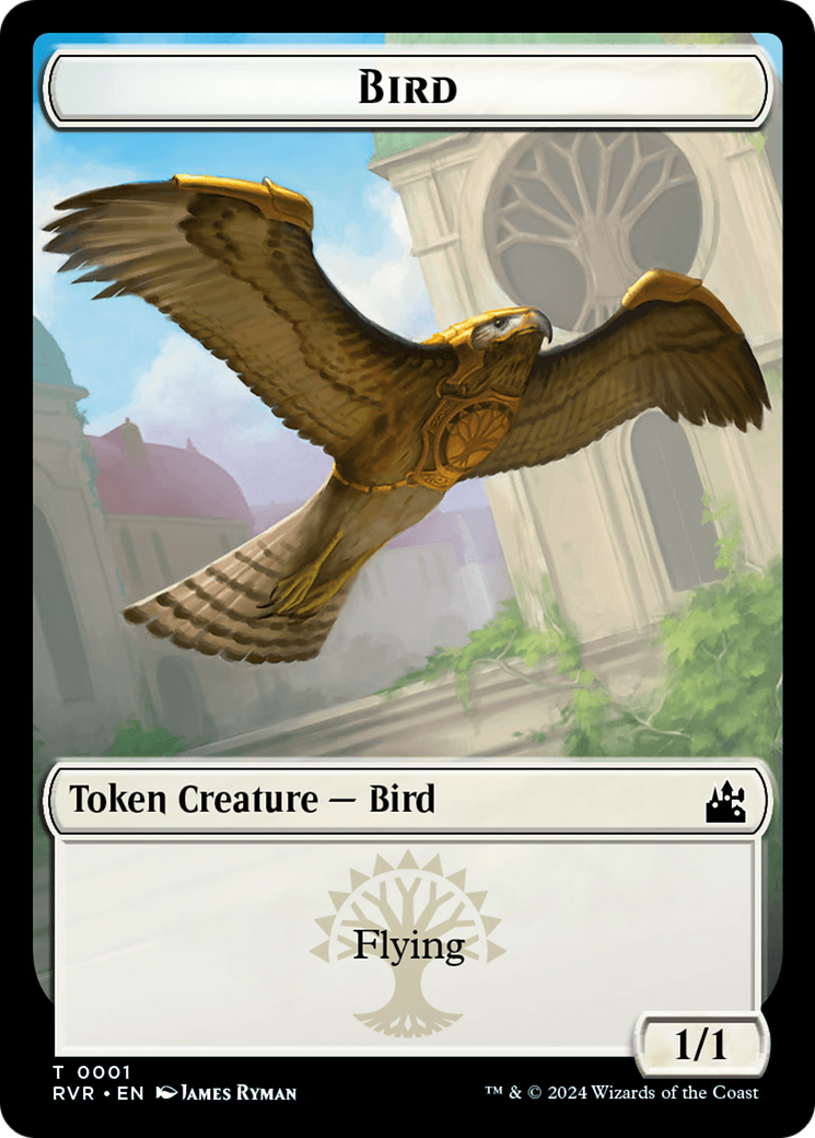Bird // Wurm Double-Sided Token [Ravnica Remastered Tokens] | Good Games North