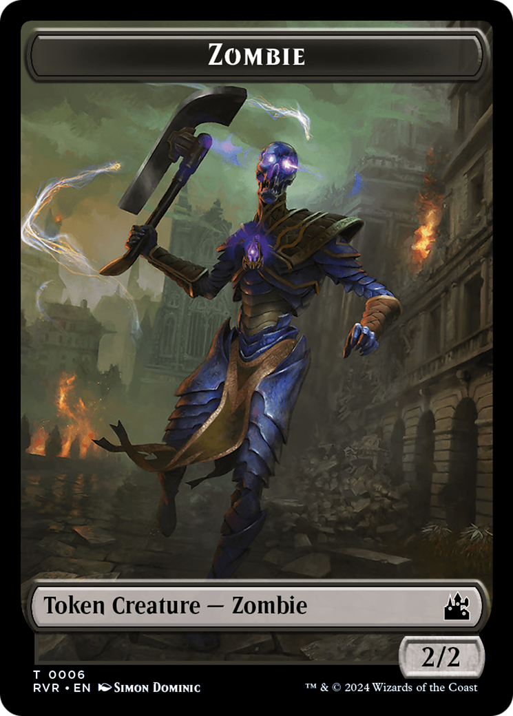Saproling // Zombie Double-Sided Token [Ravnica Remastered Tokens] | Good Games North